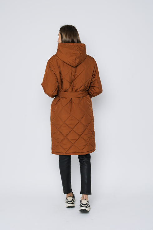 Aria-Quilted Hooded Coat