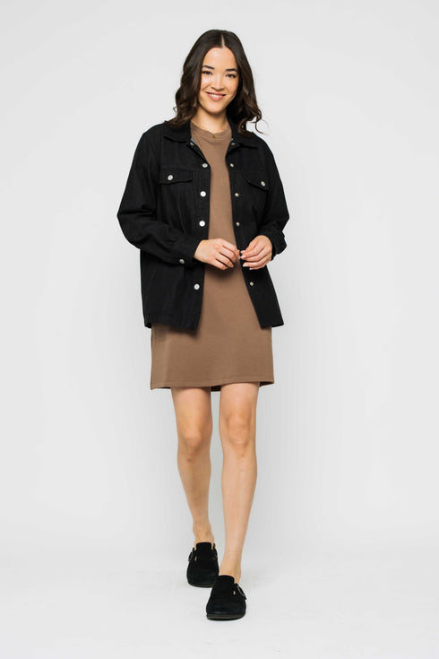 Nell-Luxe Fleece Tee Dress