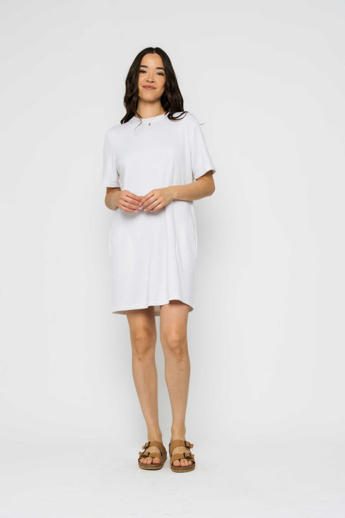 Nell-Luxe Fleece Tee Dress