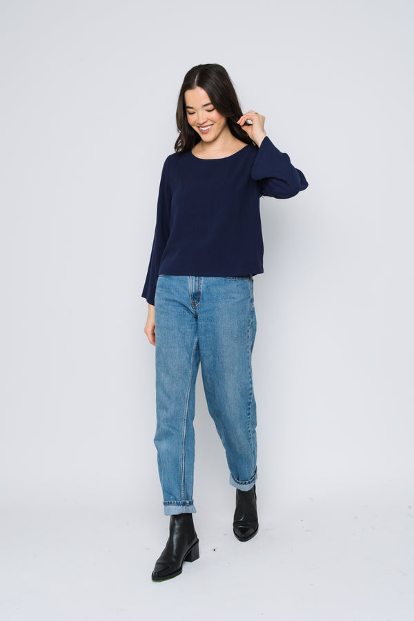 Kali-Bell Sleeve Woven Blouse