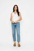 Joelle-Textured Vee Neck Tank