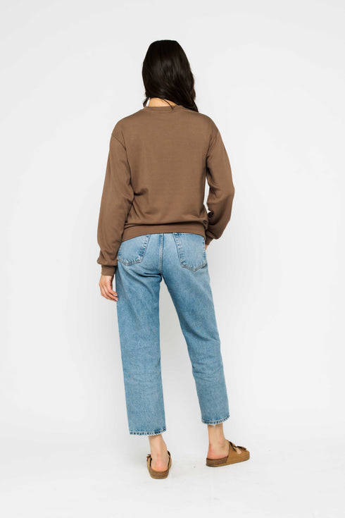Jenna SAMPLE-Luxe Fleece Crew