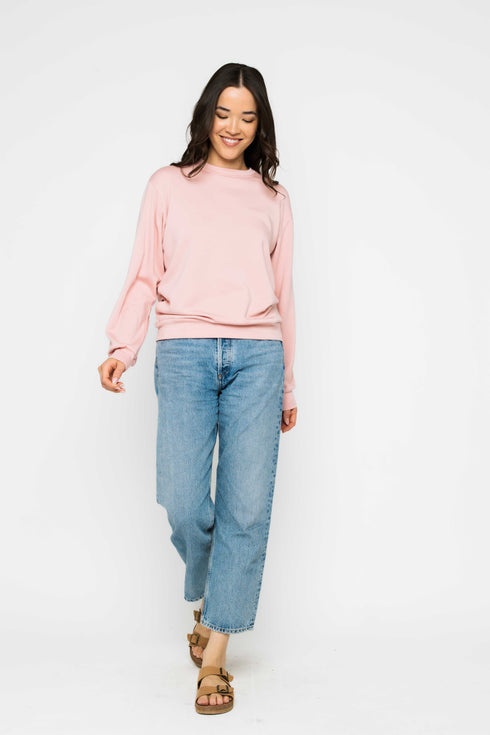 Jenna SAMPLE-Luxe Fleece Crew