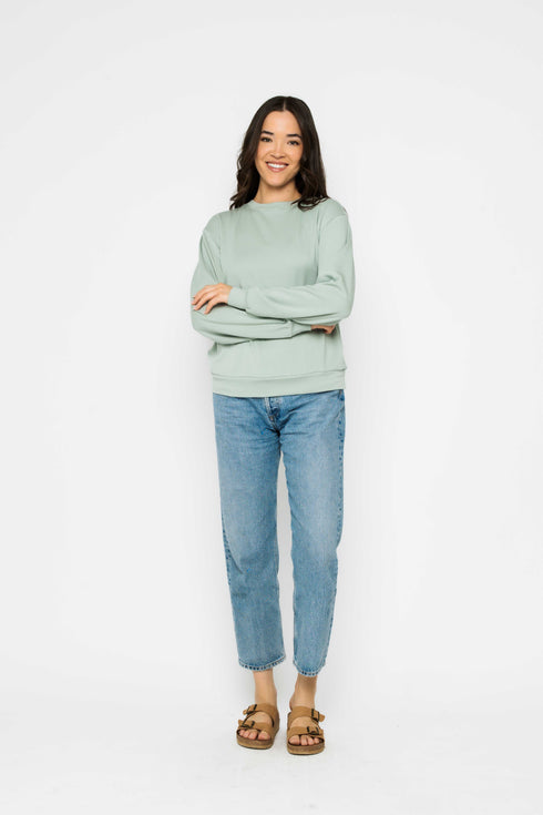 Jenna SAMPLE-Luxe Fleece Crew