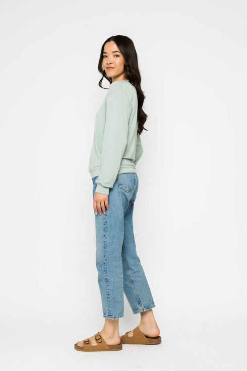 Jenna SAMPLE-Luxe Fleece Crew