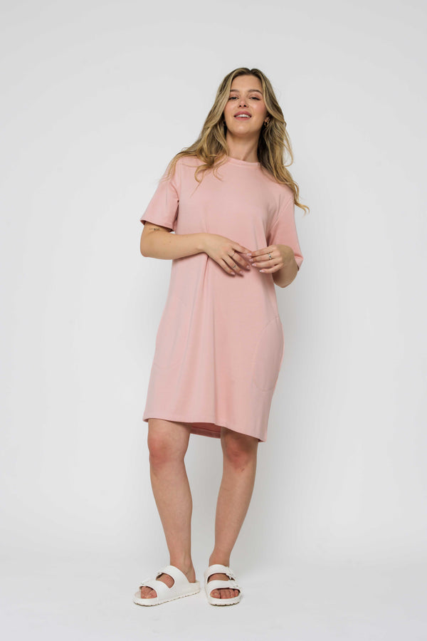 Nell-Luxe Fleece Tee Dress