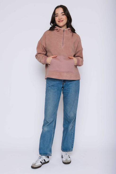 Sutton-Half Zip Sherpa Pullover