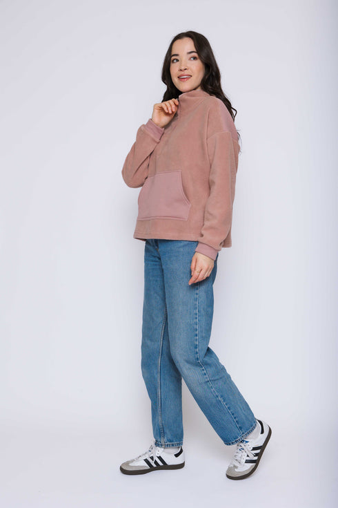 Sutton-Half Zip Sherpa Pullover