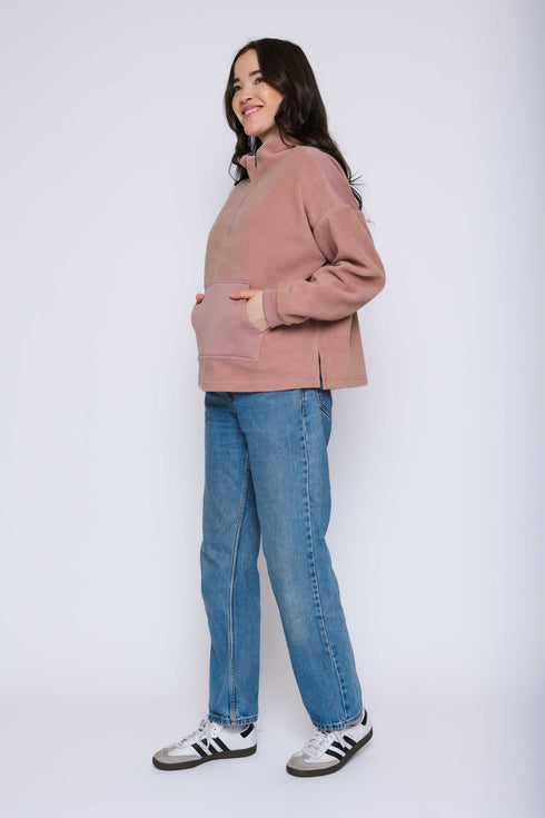 Sutton-Half Zip Sherpa Pullover