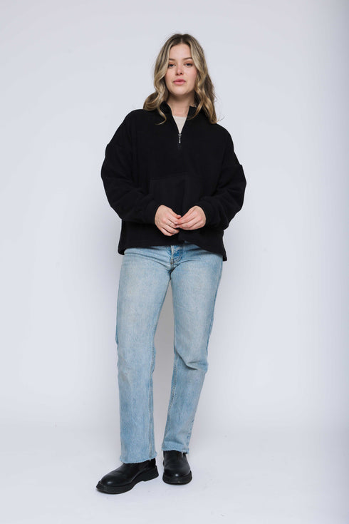 Sutton-Half Zip Sherpa Pullover