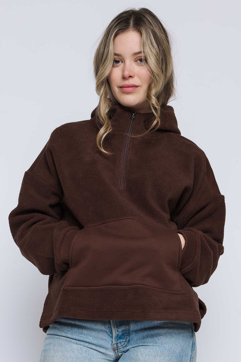 Sutton-Half Zip Sherpa Pullover