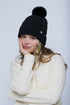 Marshmallow-Cabled Lined Beanie