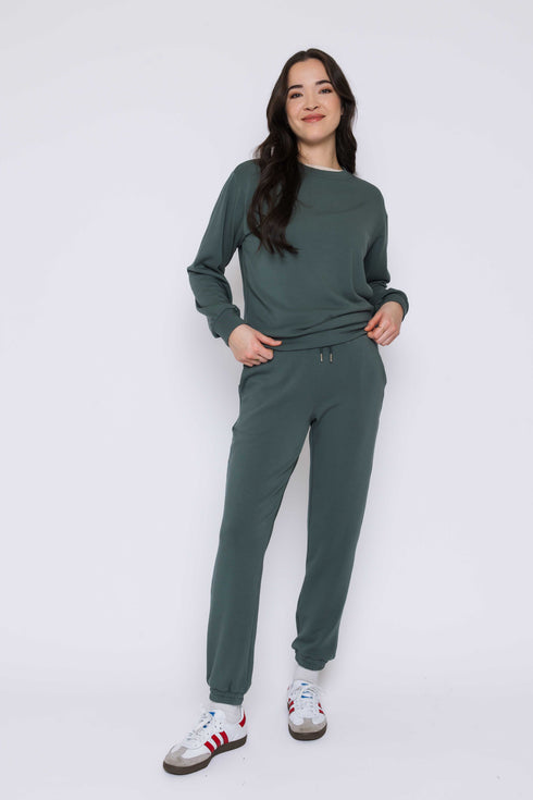 Jenna SAMPLE-Luxe Fleece Crew