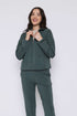 Everly-Luxe Fleece 1/2 Zip Mock neck