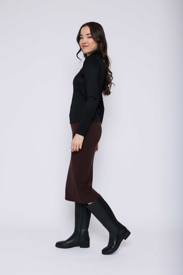 Erin-Luxe Fleece Midi Skirt