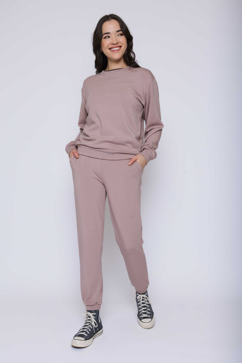 Jenna SAMPLE-Luxe Fleece Crew
