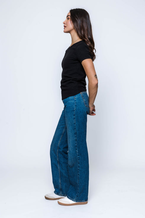Sarah-Envelope Neck Tee