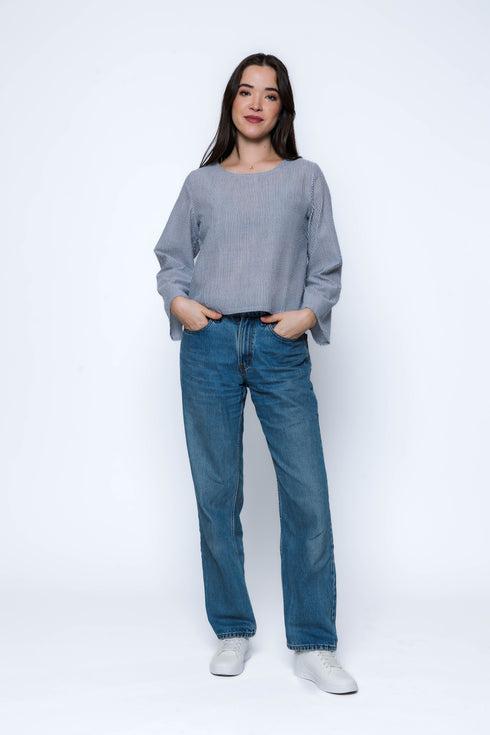 Megan-Woven Tee