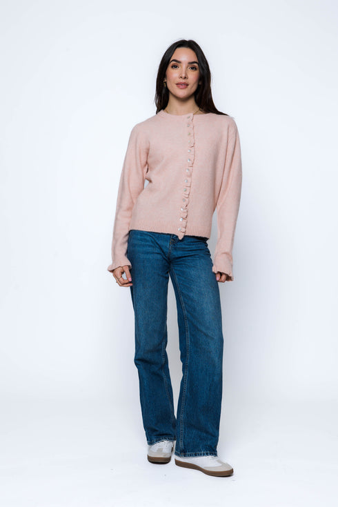 Carmen-Ruffle Cardigan