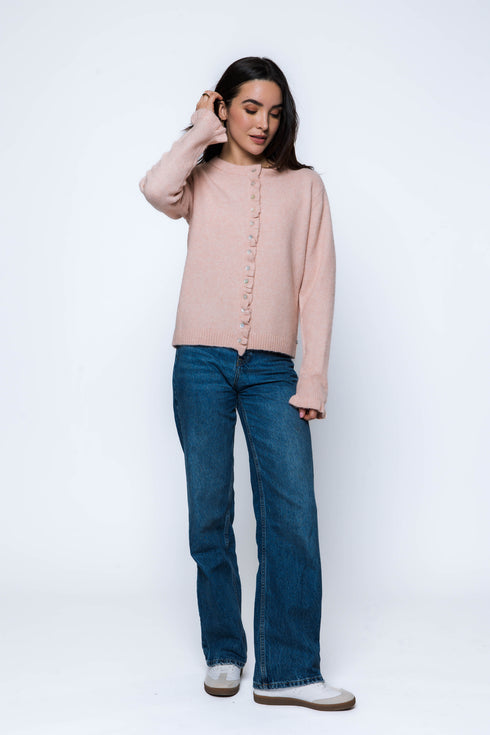 Carmen-Ruffle Cardigan