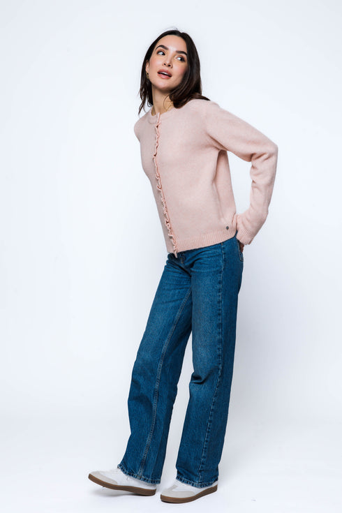 Carmen-Ruffle Cardigan