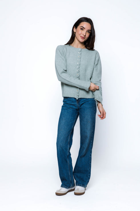Carmen-Ruffle Cardigan