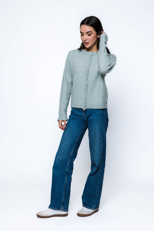 Carmen-Ruffle Cardigan