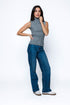 Kimmie-Mock Neck Sweater Tank