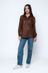 Harper SAMPLE-Faux Leather Button up