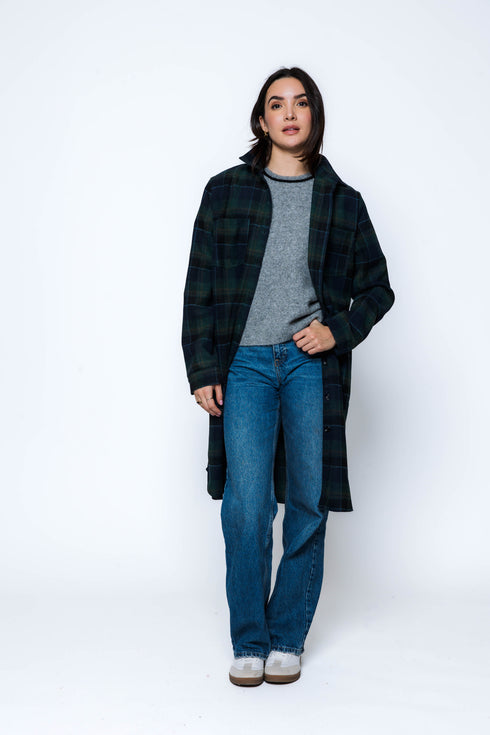 Mercer-Plaid Shirt Jacket