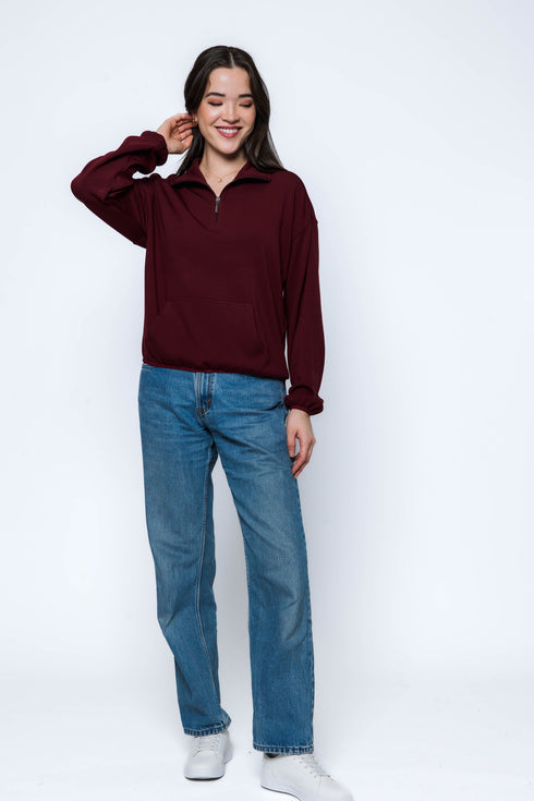 Everly-Luxe Fleece 1/2 Zip