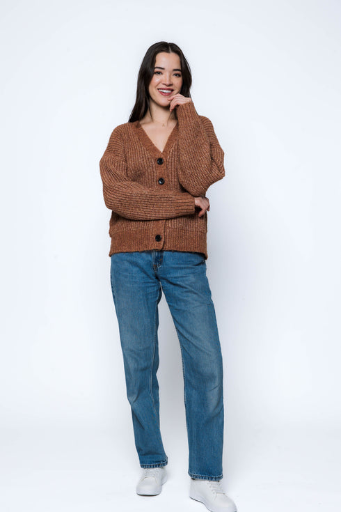 Paige-Rib Knit Cardi