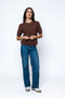 Bella-Luxe Fleece Half Sleeve Crew