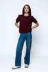 Bella-Luxe Fleece Half Sleeve Crew