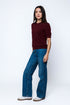 Bella-Luxe Fleece Half Sleeve Crew
