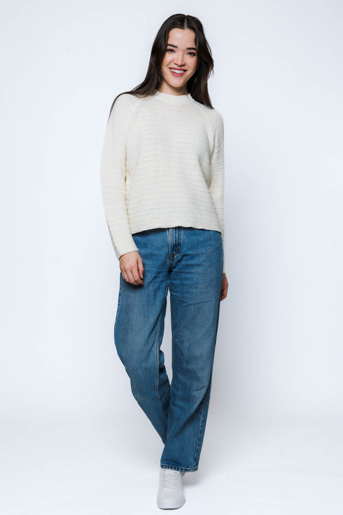 Taylor-Textured Stripe Crew