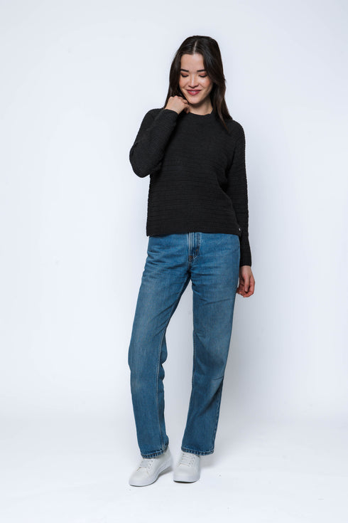 Taylor-Textured Stripe Crew