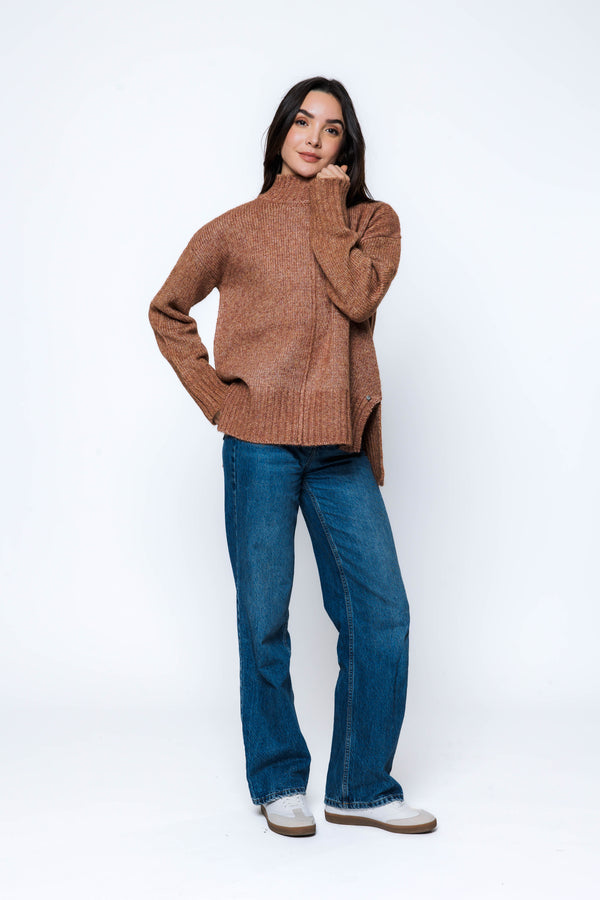Sylvie-Mock Neck Sweater