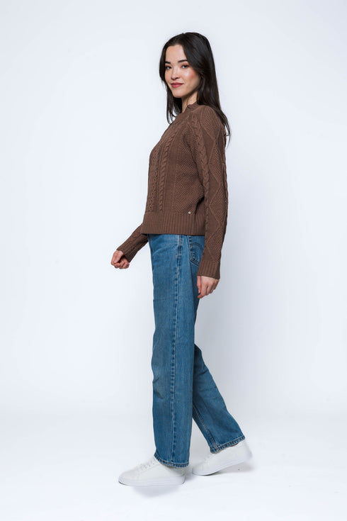 Willa-Cabled Raglan Pullover