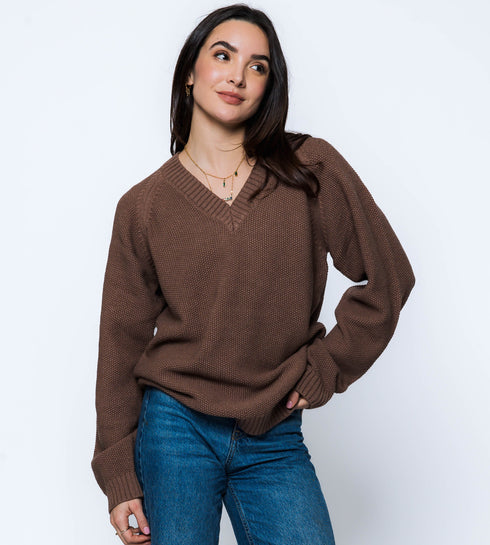 Leandra-Vee Neck Pullover
