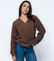 Leandra-Vee Neck Pullover