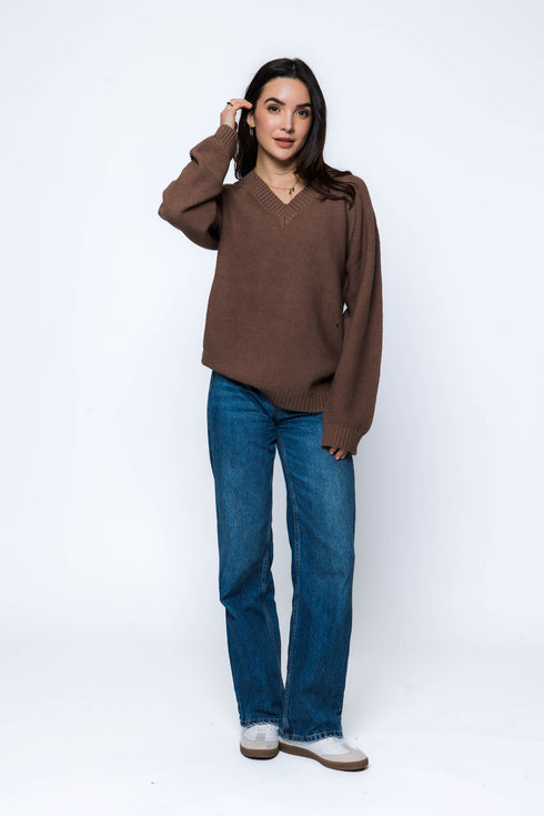 Leandra-Vee Neck Pullover
