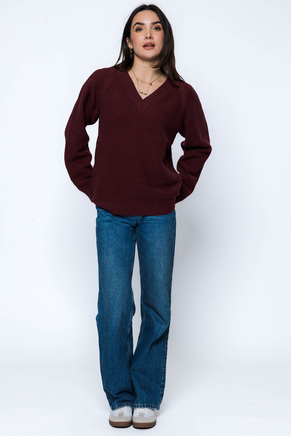 Leandra-Vee Neck Pullover