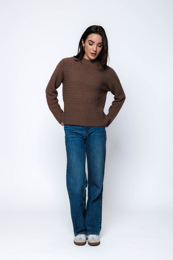 Taylor-Textured Stripe Crew