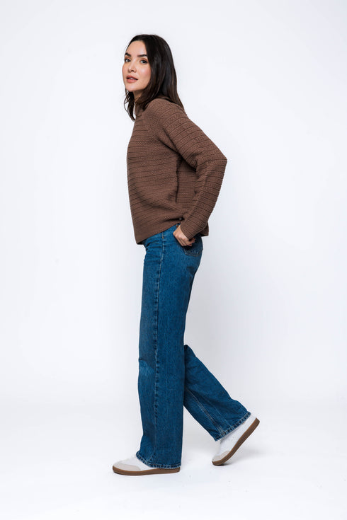 Taylor-Textured Stripe Crew