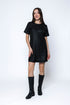 Shelly SAMPLE-Faux Leather Shift Dress