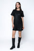 Shelly SAMPLE-Faux Leather Shift Dress