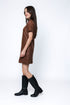 Shelly SAMPLE-Faux Leather Shift Dress