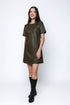 Shelly SAMPLE-Faux Leather Shift Dress