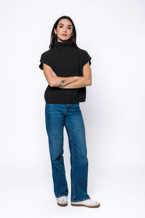 Shawna-Sleeveless Funnel Neck